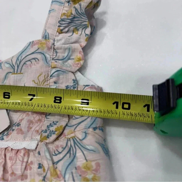 NWT Joie Toddler Girls Pink Floral Dress ruffles Lined 100% Cotton Sz 18 Months - Picture 7 of 11